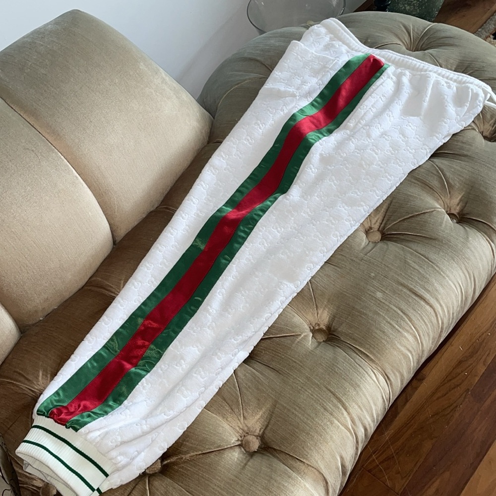 New Gucci mens terry cloth jogging pants - Picture 9 of 13